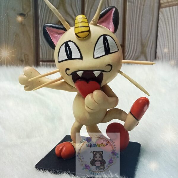 Meowth — Personaje de videojuego modelado a mano.